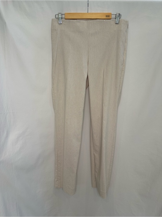 White House Black Market Pants - White House Black Market Cream Ribbed Straight-Leg Pants